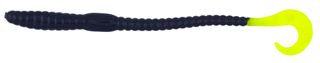 6" PHENOM WORM BLACK/CHART TAIL 20PK