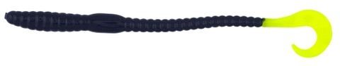 6" PHENOM WORM BLACK/CHART TAIL 20PK