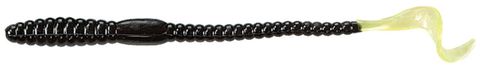 6" PHENOM WORM BLACK/CHART TAIL 20PK