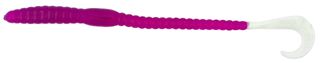 6" PHENOM WORM PURPLE/WHITE TAIL 20PK