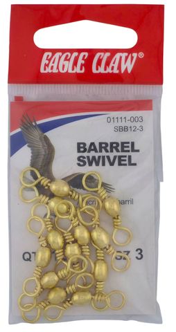 #3 BRASS BARREL SWIVEL 12PK   12PK/BX