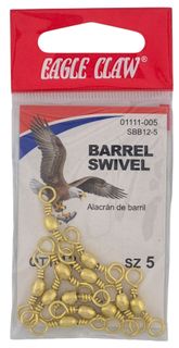 #5 BRASS BARREL SWIVEL 12PK   12PK/BX