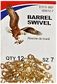 #7 BRASS BARREL SWIVEL 12PK   12PK/BX