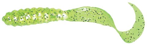 3" MEENY TAIL GRUB CHART GLITTER 20PK