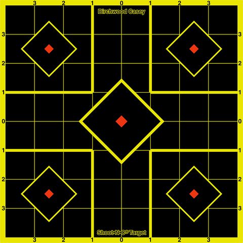 8" SQUARE SHOOT-N-C REACTIVE TARGETS 6PK
