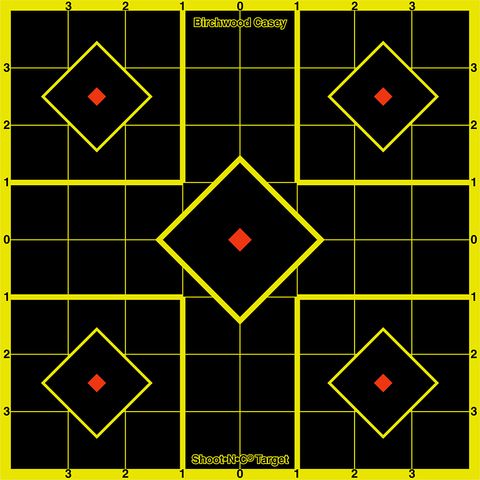 8" SQUARE SHOOT-N-C REACTIVE TARGETS 6PK