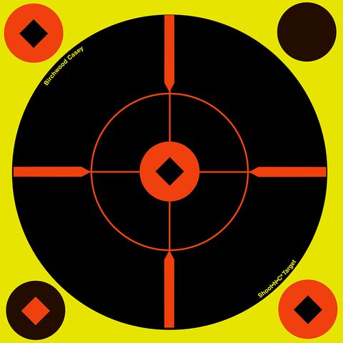 8" ROUND SHOOT-N-C SIGHT-IN REACTIVE TARGETS 6PK