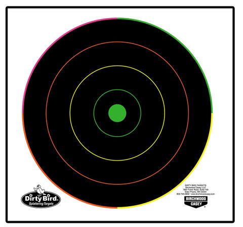 8" DIRTY BIRD MULTI-COLOR BULLSEYE SPLATTERING TARGETS 20PK