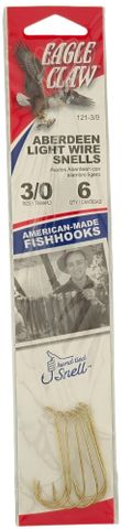 3/0 GOLD ABERDEEN SNELLS LIGHT WIRE 6PK