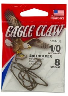 1/0 BRONZE BAITHOLDER HOOK 8PK