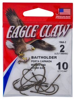 #2 BRONZE BAITHOLDER HOOK 10PK