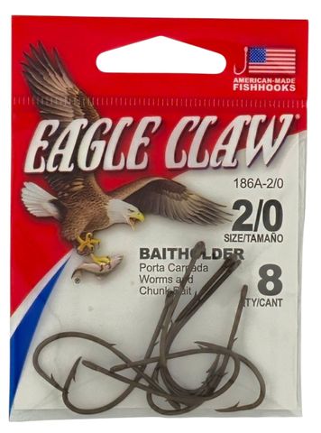 2/0 BRONZE BAITHOLDER HOOK 8PK