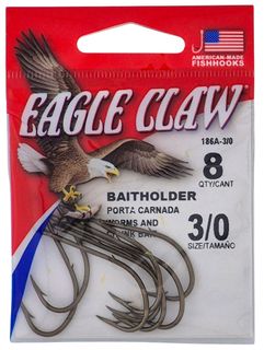 3/0 BRONZE BAITHOLDER HOOK 8PK