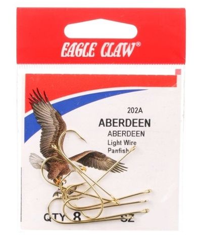 3/0 GOLD ABERDEEN HOOK 8PK