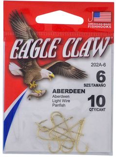 #6 GOLD ABERDEEN HOOK 10PK