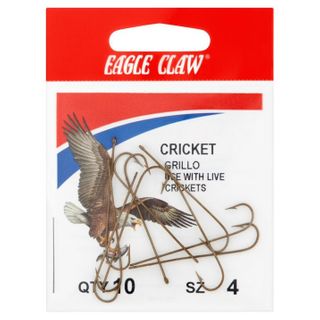 #4 BRONZE CRICKET HOOKS 10PK