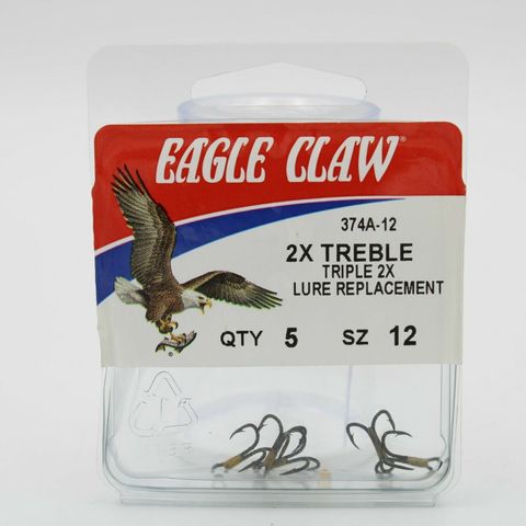 #12 BRONZE 2X TREBLE HOOKS 5PK