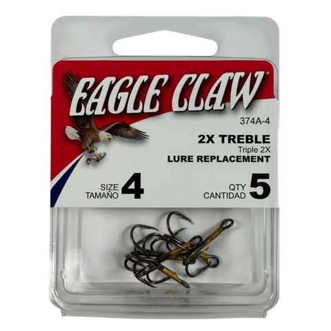 #4 BRONZE 2X TREBLE HOOKS 5PK
