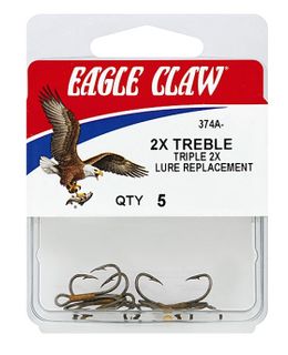 #8 BRONZE 2X TREBLE HOOKS 5PK