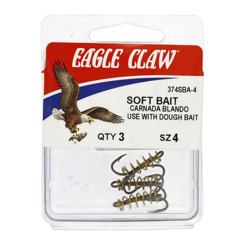 #4 BRONZE SOFT BAIT DOBY TREBLE HOOKS 3PK