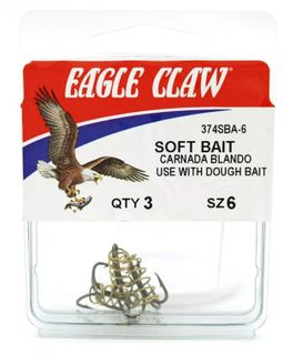 #6 BRONZE SOFT BAIT DOBY TREBLE HOOKS 3PK