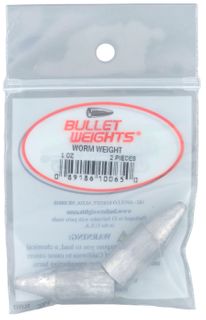 1 OZ BULLET WORM WEIGHTS 2PK    12PK/BX