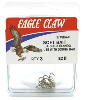 #8 BRONZE SOFT BAIT DOBY TREBLE HOOKS 3PK