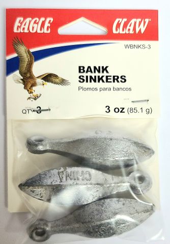 3 OZ BANK SINKER 3PK