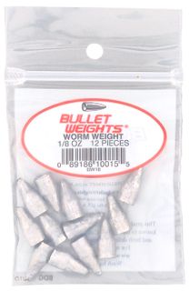 1/8 OZ BULLET WORM WEIGHTS 12PK   12PK/BX