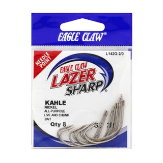 2/0 NICKEL LAZER KAHLE HOOKS 8PK