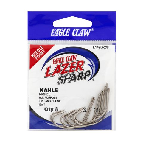 2/0 NICKEL LAZER KAHLE HOOKS 8PK