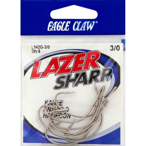 3/0 NICKEL LAZER KAHLE HOOKS 8PK