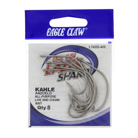 Kahle Up Eye Fishing Hooks 1/0 - 500 Pack Nickel Plated For Live Bait Fishing