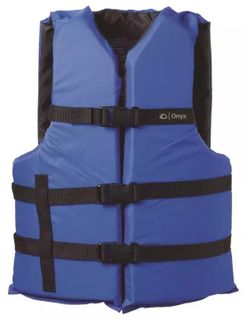 BOATING VEST ADULT - BLUE 90+ LBS CHEST 30"-52"