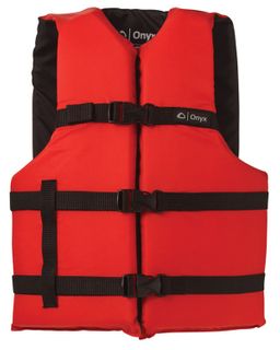BOATING VEST ADULT - RED 90+ LBS CHEST 30"-52"