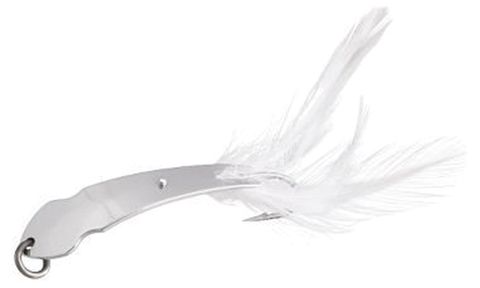 1/24 OZ PET SPOON WHITE/FEATHER/CHROME