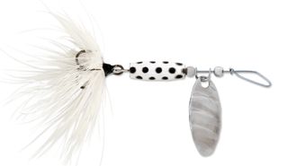 1/4 OZ SHYSTER SPINNER WHITE/FEATHER/CHROME