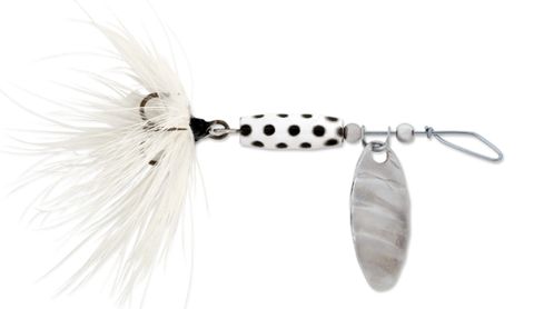 1/4 OZ SHYSTER SPINNER WHITE/FEATHER/CHROME