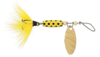 1/8 OZ SHYSTER SPINNER YELLOW/FEATHER/CHROME