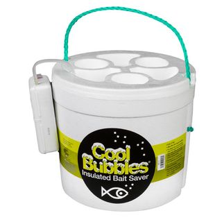 8 QT COOL BUBBLES BAIT SAVER BUCKET & B-11 BUBBLE BOX AIR PUMP