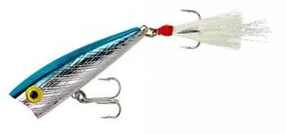 3/8 OZ MAGNUM POP-R TOPWATER LURE SILVER/BLUE 3"