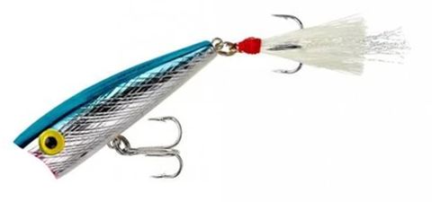 3/8 OZ MAGNUM POP-R TOPWATER LURE SILVER/BLUE 3"