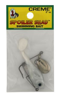 2" SPOILER SHAD SWIM BAIT PEARL CREME