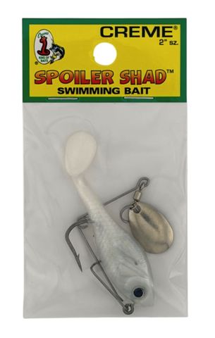 2" SPOILER SHAD SWIM BAIT PEARL CREME