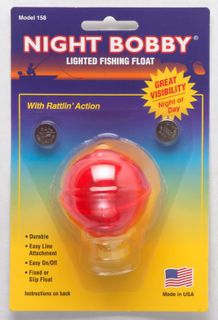 1-5/8" ROUND NIGHT BOBBY LIGHTED FISHING FLOAT RED
