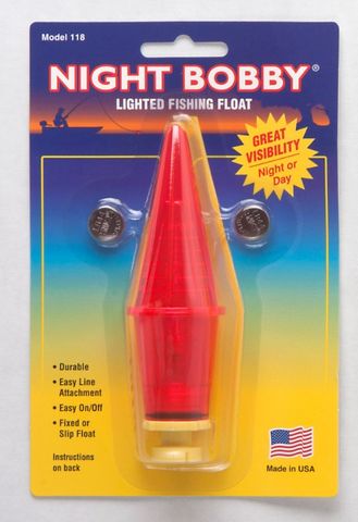 **WSL** 1-1/8" STICK NIGHT BOBBY LIGHTED FISHING FLOAT RED
