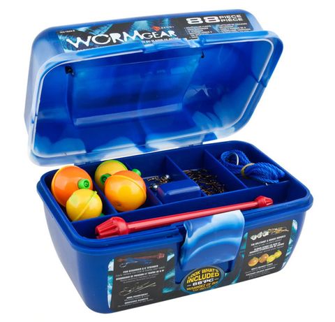 88 PC WORM GEAR TACKLE BOX BLUE