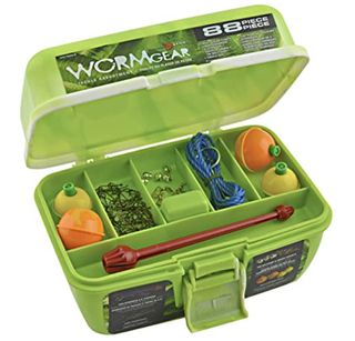 88 PC WORM GEAR TACKLE BOX GREEN