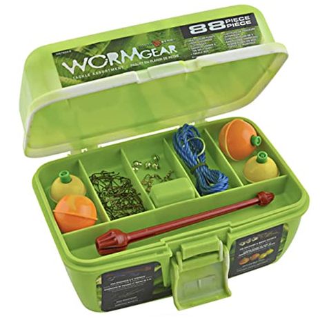 **WSL** 88 PC WORM GEAR TACKLE BOX GREEN