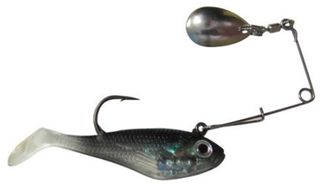 2" SPOILER SHAD SWIM BAIT BLACK CREME